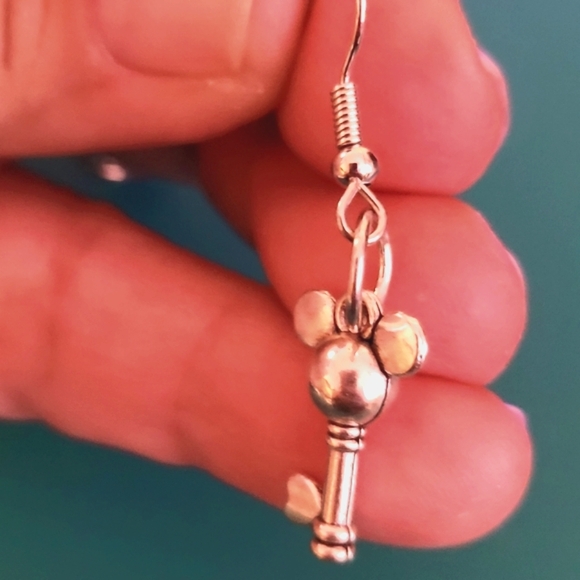 Hand Crafted Micky Key Earrings - Picture 3 of 3